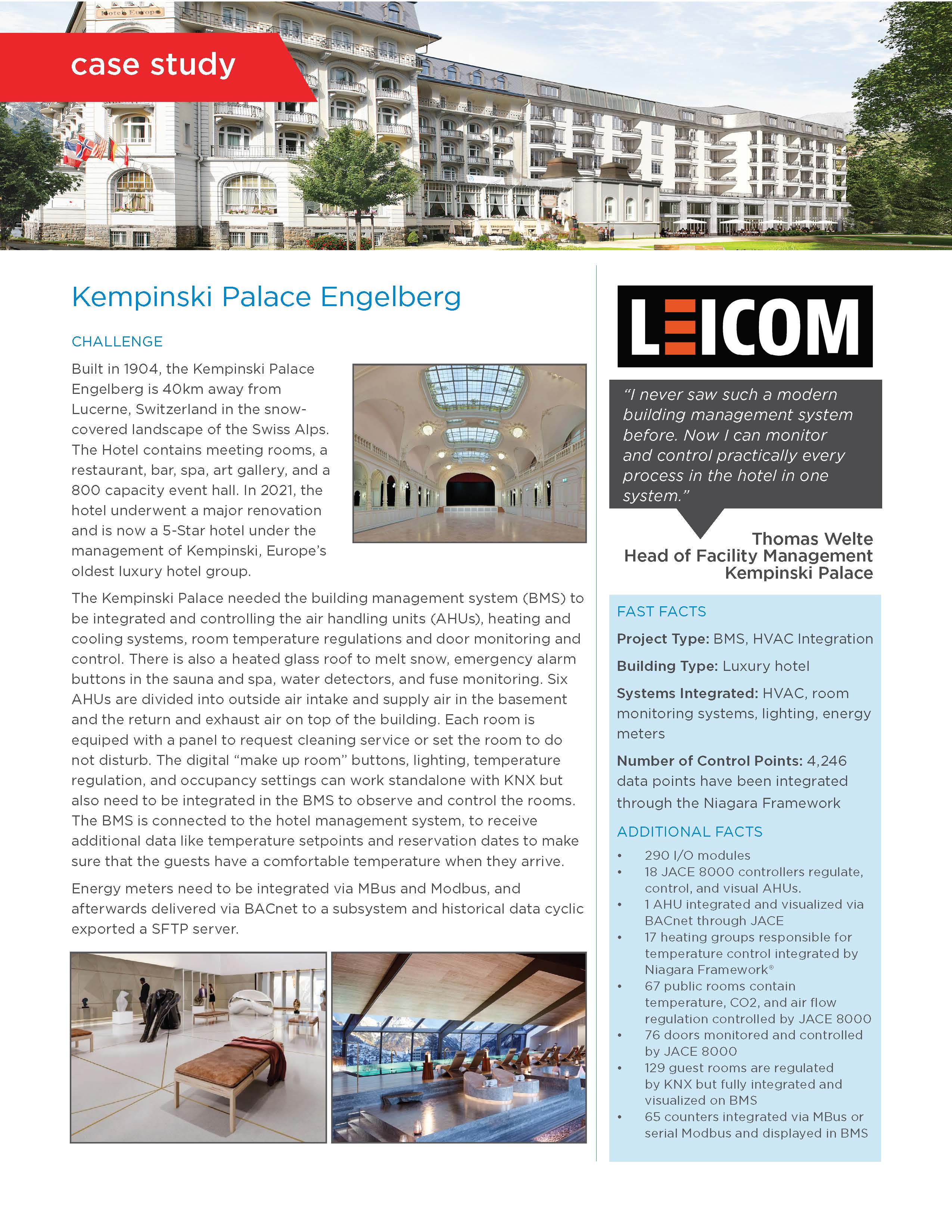 Kempinski Palace Case Study