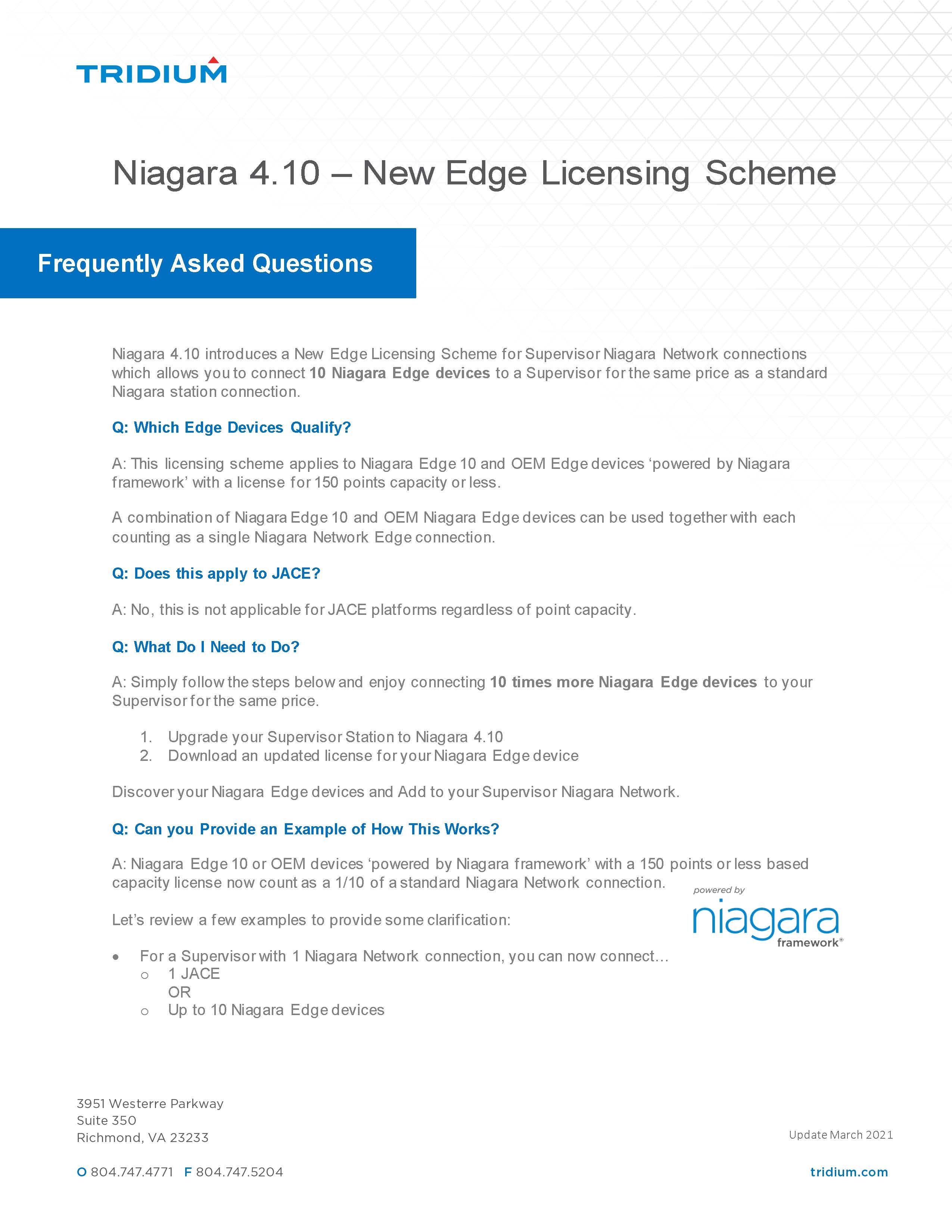 Niagara 4.10 - New Edge Licensing Scheme